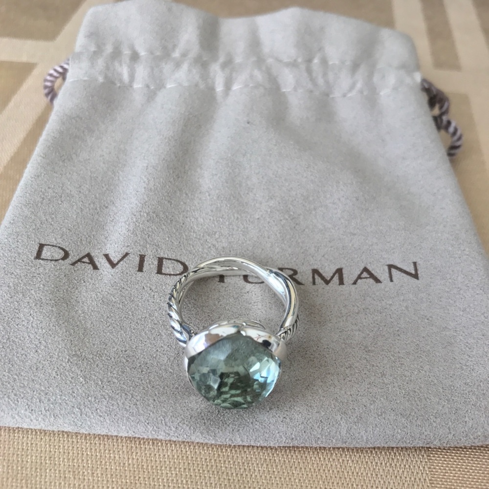 SOLD!!!.David Yurman Prasiolite Continuance Ring - Picture 2 of 7